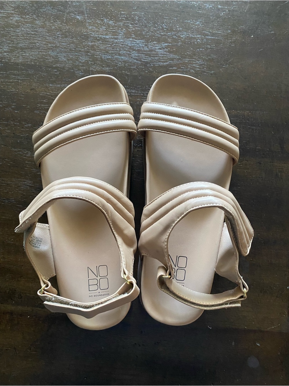 NOBO Beige Padded Strap Women’s Sandals